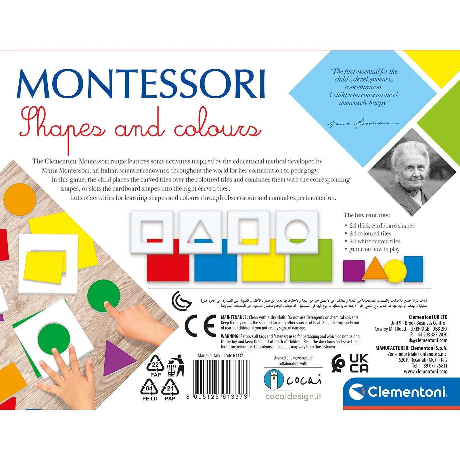 Clementoni Montessori - Shapes & Colours - ebebek - Black Friday