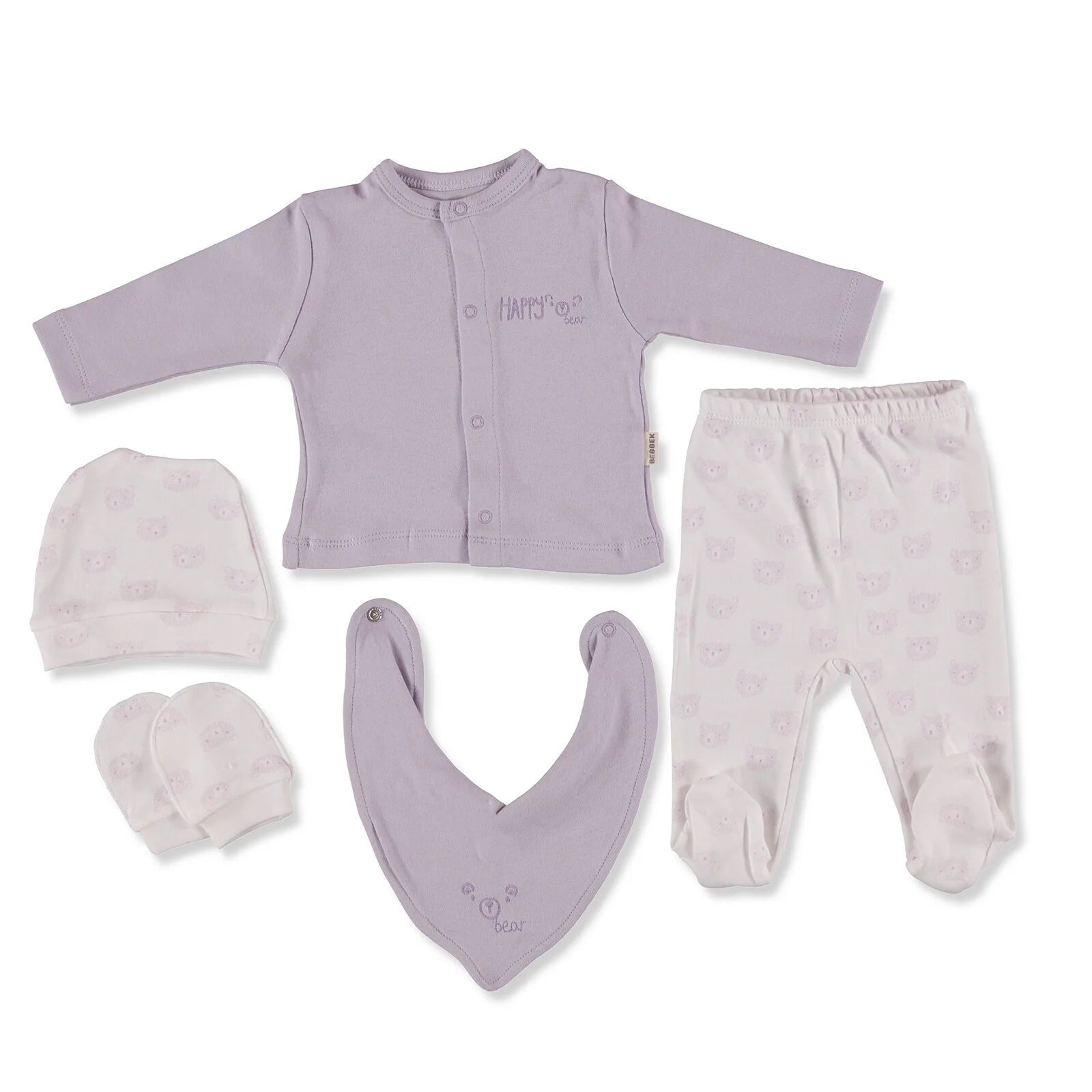 Bebbek Baby Girl 5 Pcs Newborn Starter Set - Purple - ebebek - Black Friday
