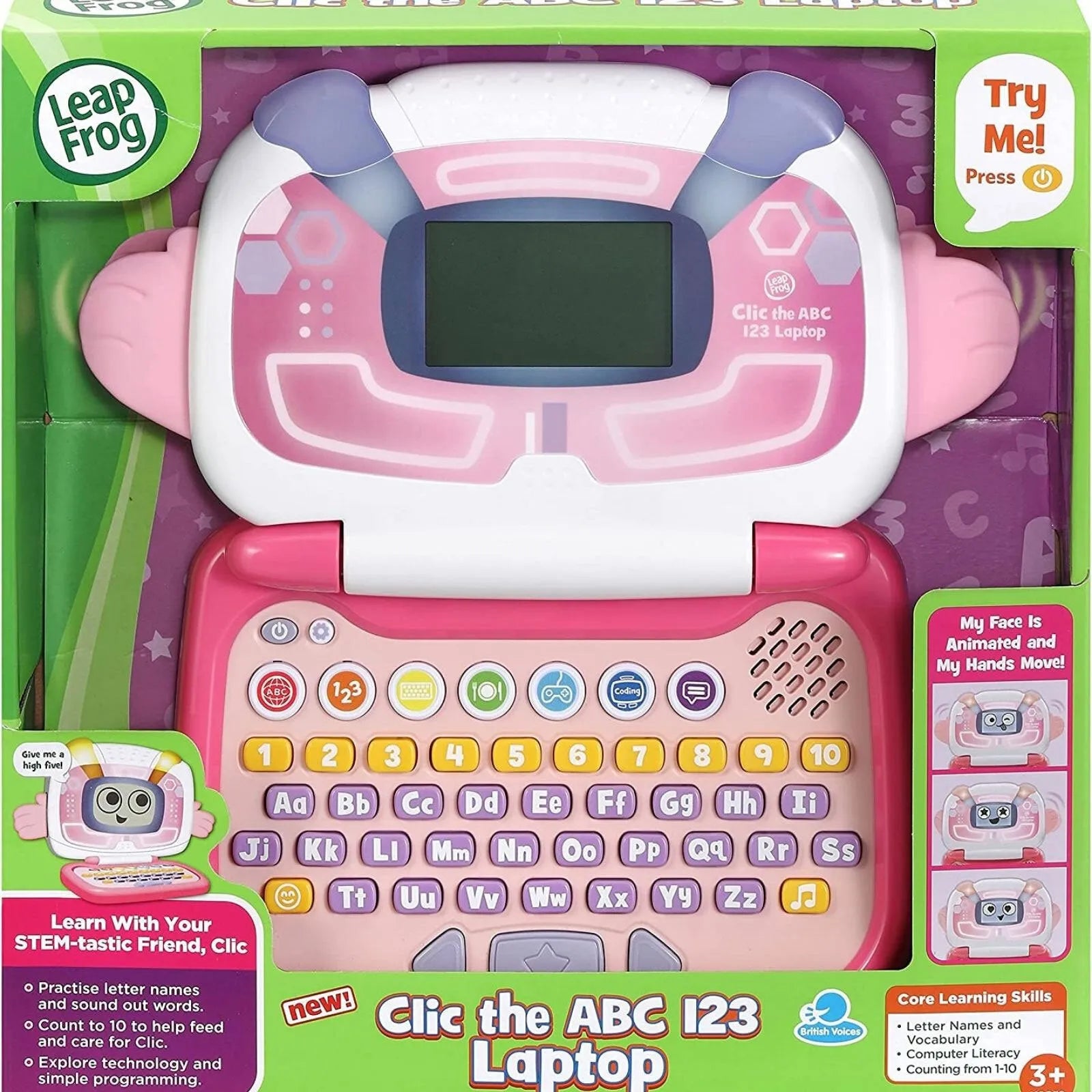 LeapFrog Clic the ABC 123 Laptop - Pink - ebebek - Black Friday