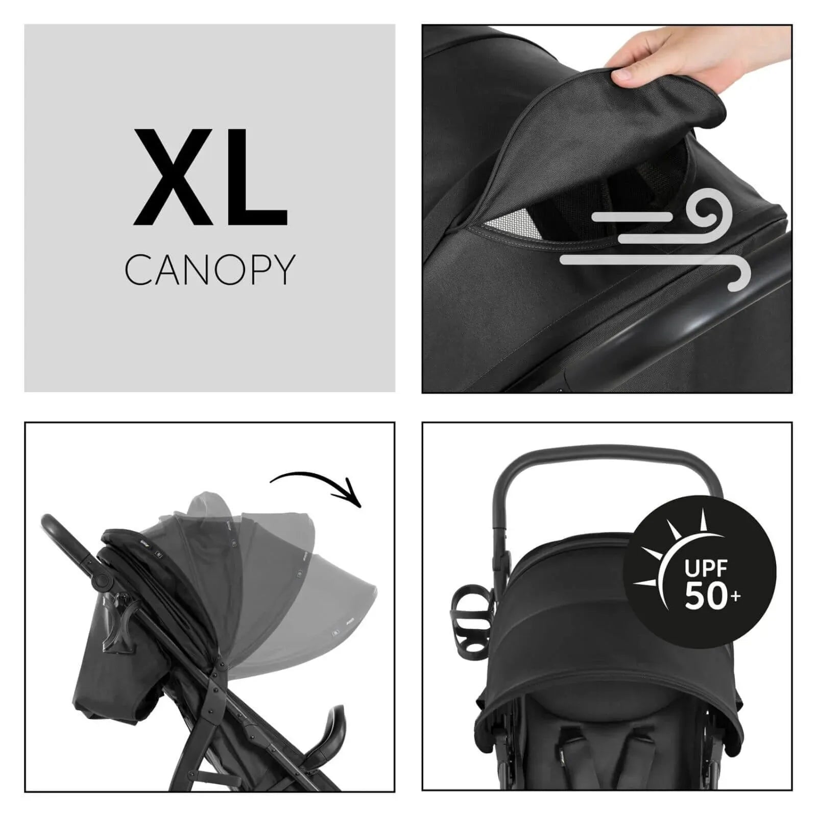 Hauck Rapid 4D Pushchair - Black - Hauck - ebebek