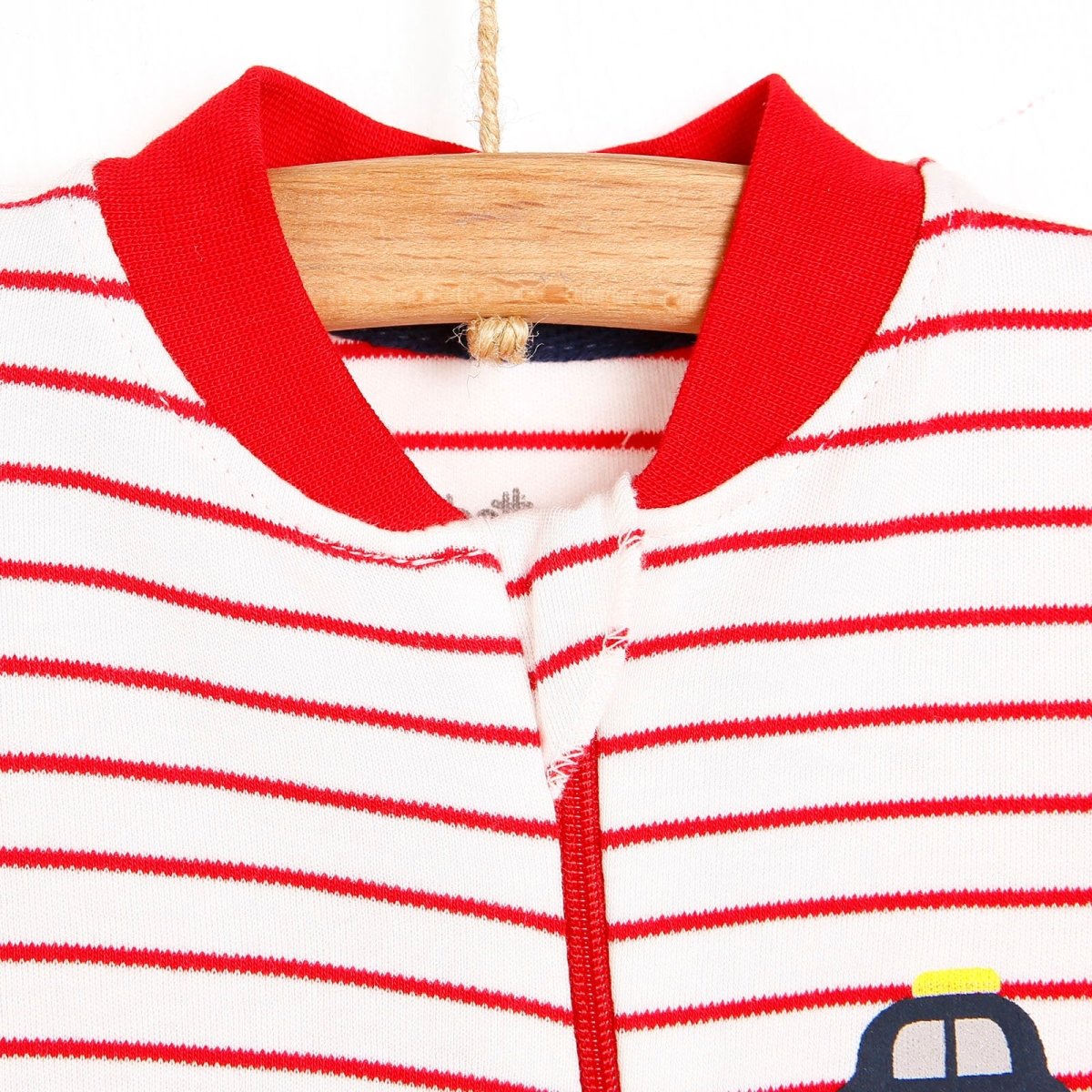 Bebetto Footed Jumpsuit - Red - ebebek - Black Friday