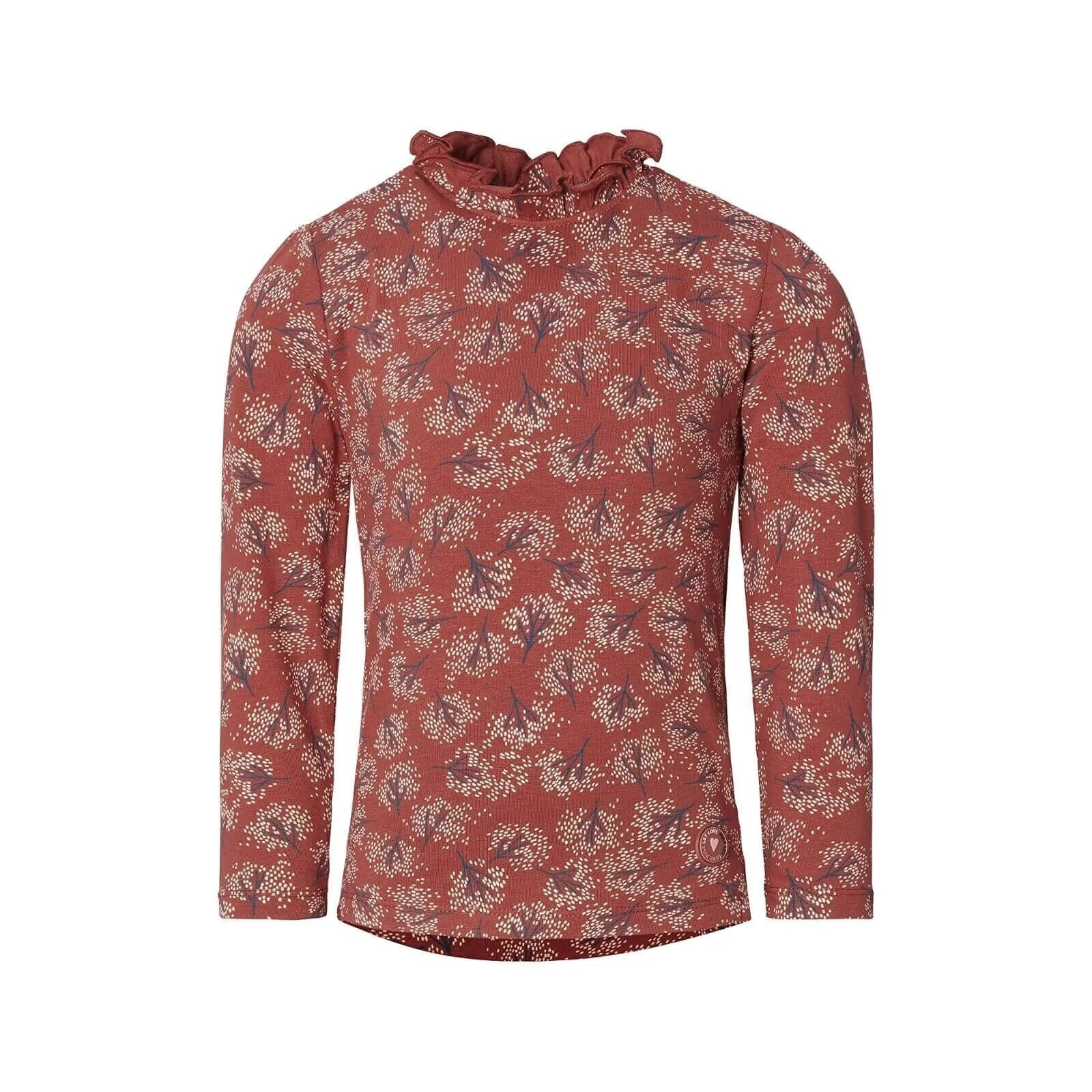 Noppies Girls T-shirt Long Sleeve Kosciusko Allover Print - Henna - ebebek - Black Friday