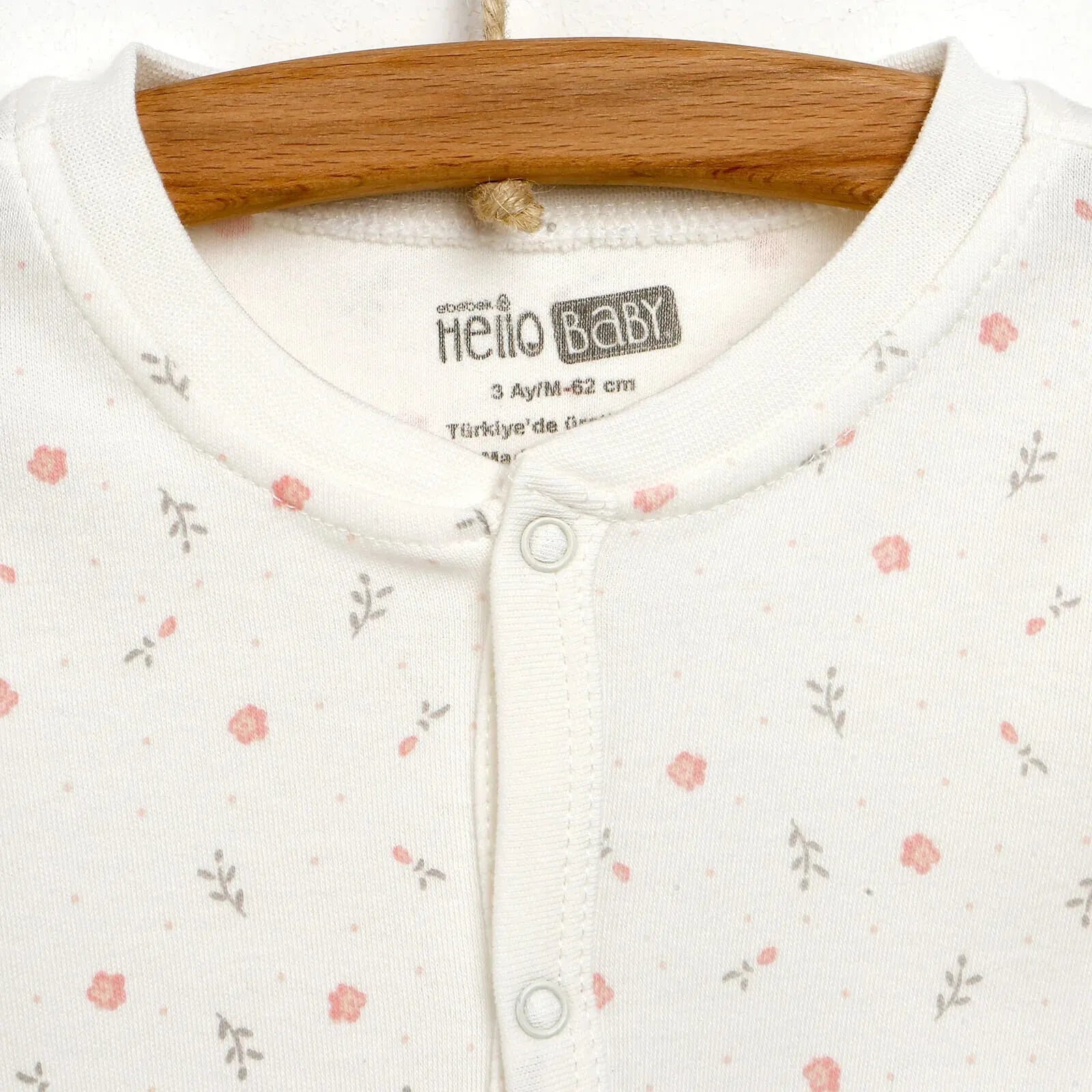 HelloBaby Newborn Baby Girl Footed Jumpsuit - White - ebebek - Black Friday