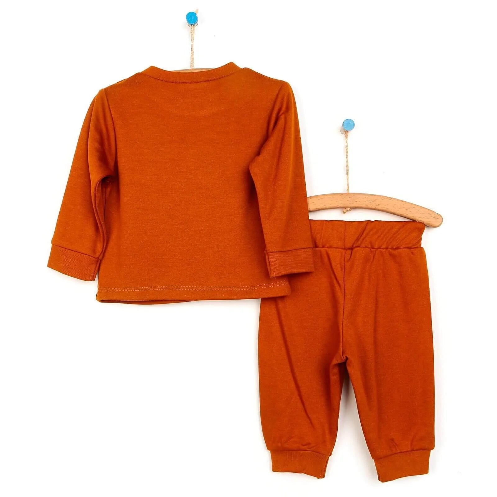 HelloBaby Basic Printed Baby Tracksuit - Brown - ebebek - Black Friday