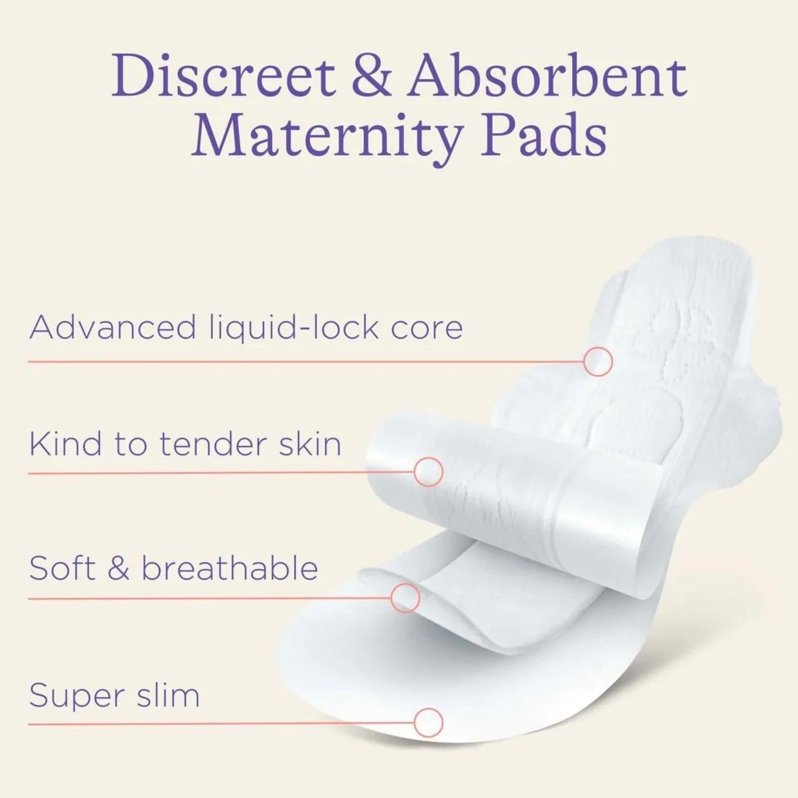 Lansinoh Discreet & Absorbent Maternity Pads for 2+ weeks Postpartum 12 pcs - ebebek - Black Friday