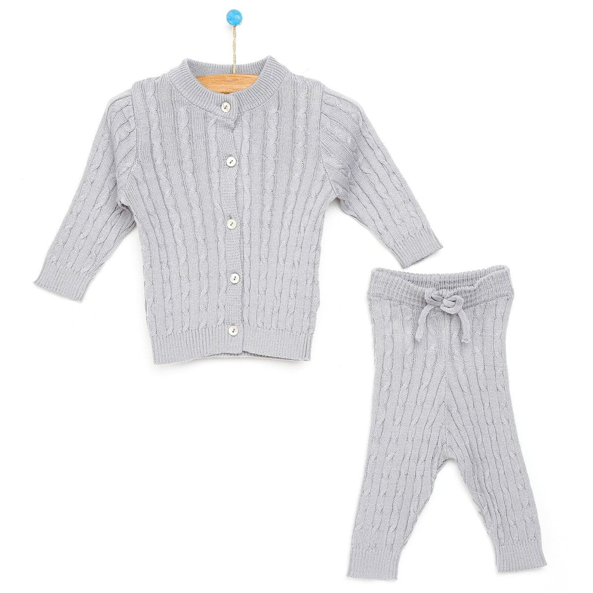 HelloBaby Newborn Knit Cardigan - Grey - ebebek - Black Friday