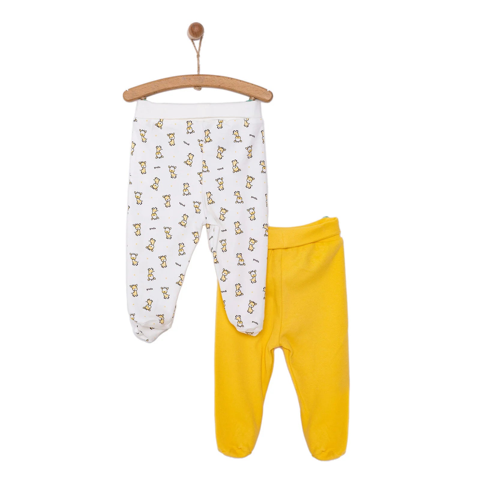 HelloBaby Newborn 2 Pcs Footed Leggings - Ecru - ebebek - Black Friday