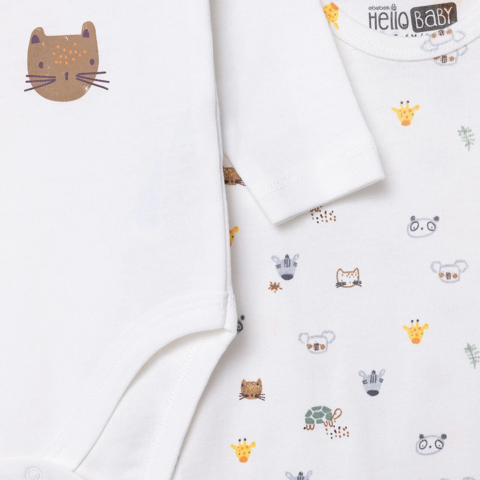 HelloBaby Long Sleeve Body 2 Pack - Ecru - ebebek - Black Friday