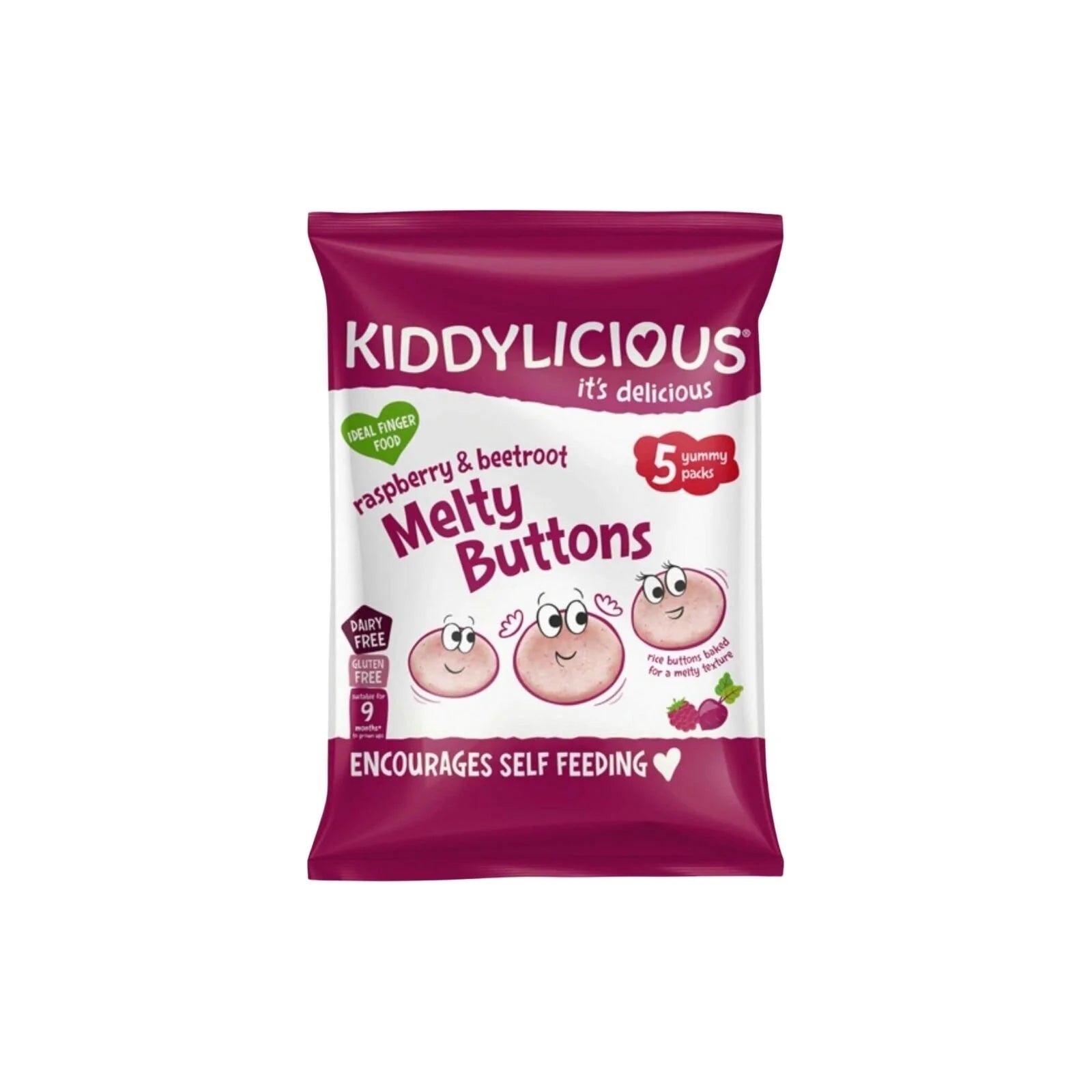 Kiddylicious Raspberry & Beetroot Melty Buttons Multi 9+ months 30g (5x6g) - ebebek - Black Friday