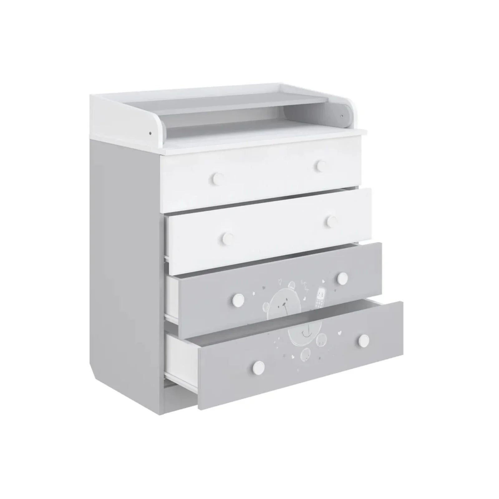 Shefa Kids 800 Teddy Changing Dresser - Grey/White - ebebek - Black Friday