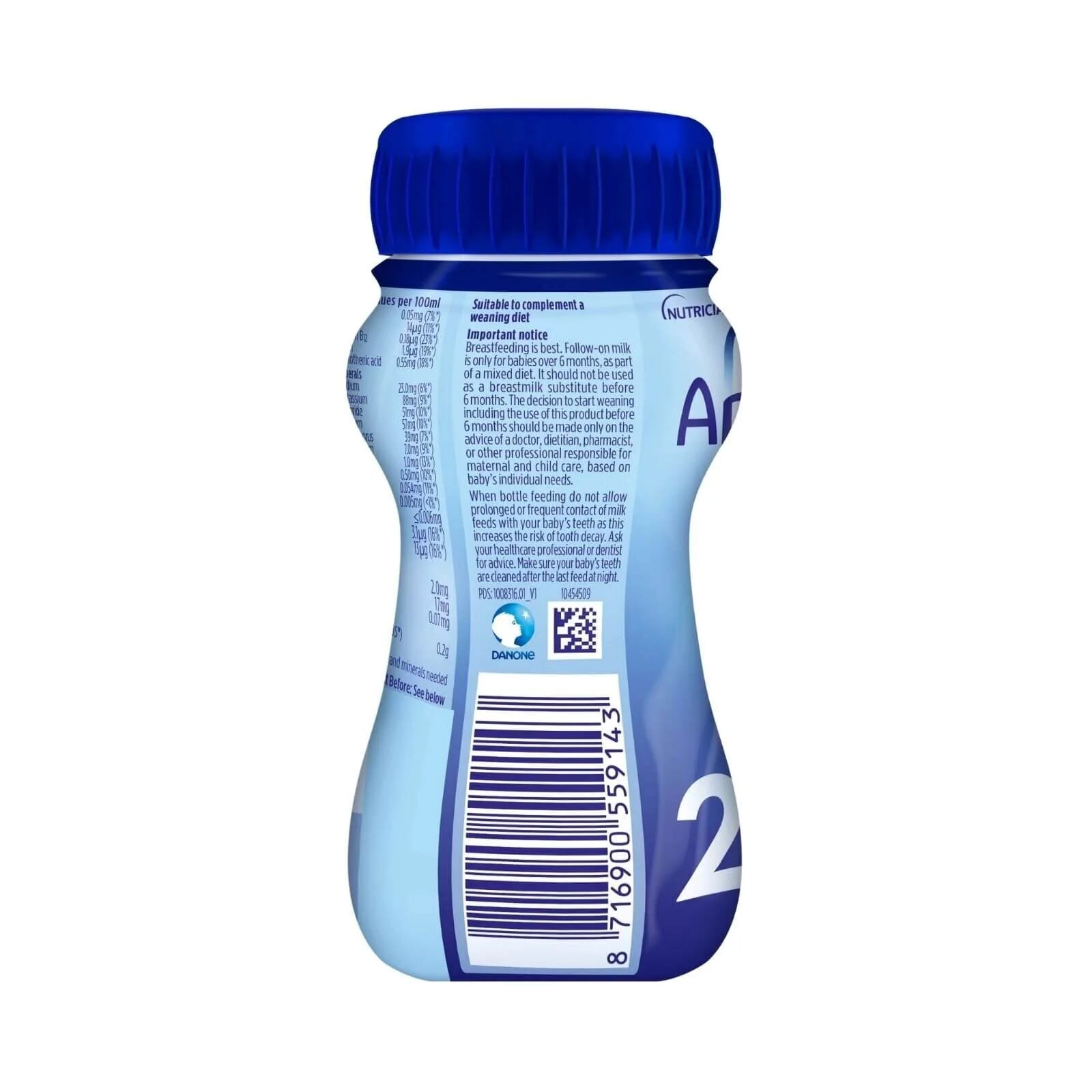 Aptamil 2 Follow On Ready to Drink Liquid Milk 6 - 12 months 200ml - ebebek - Black Friday