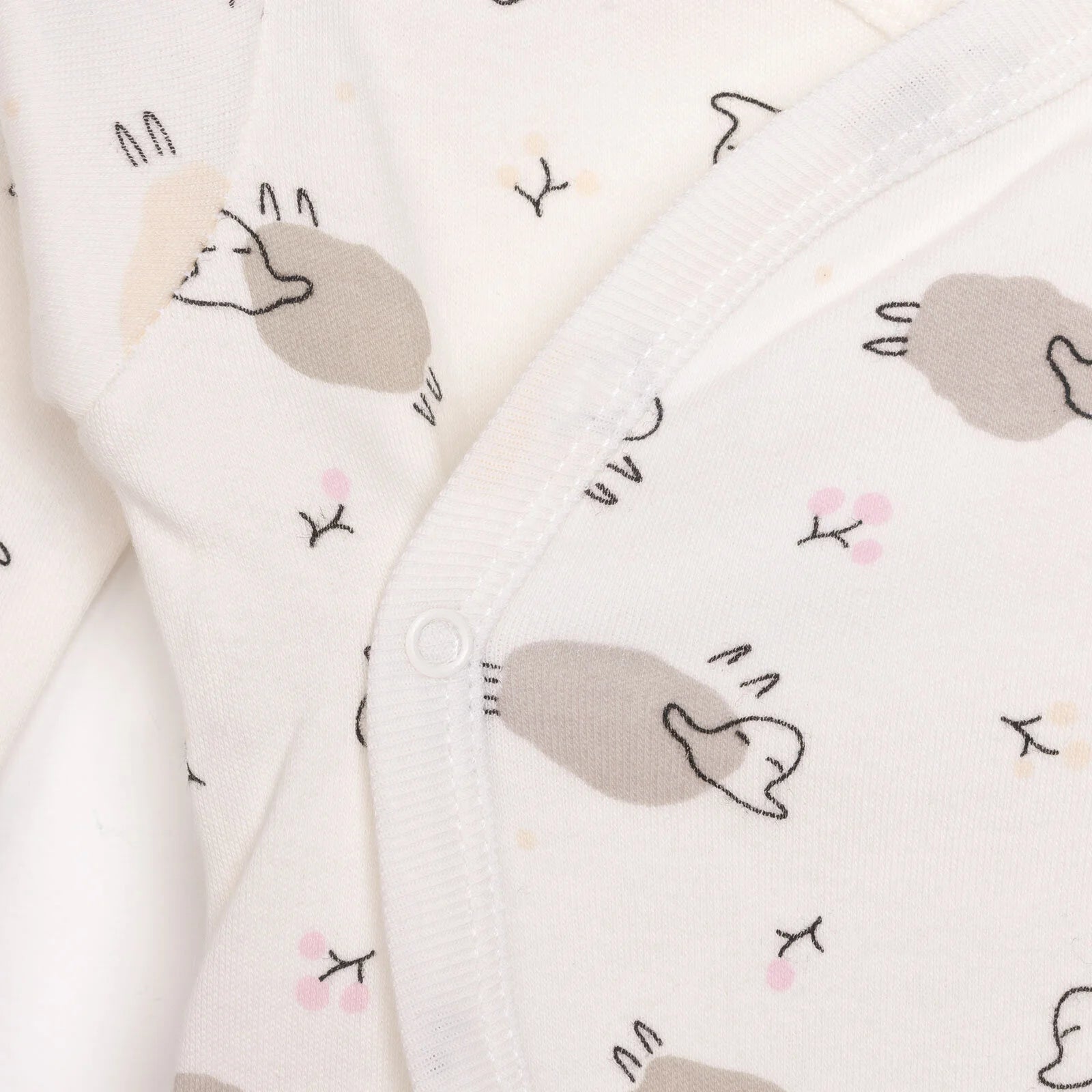 HelloBaby Girl Wrapover Top - Footed Bottom - Ecru - ebebek - Black Friday