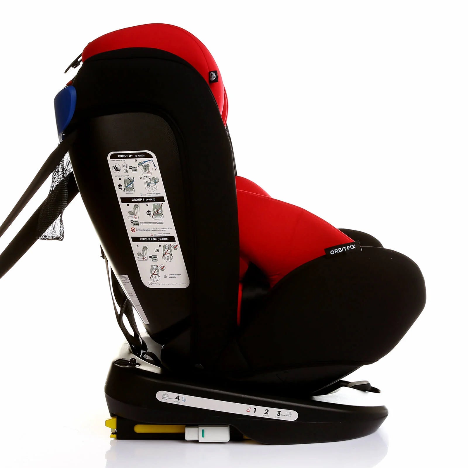 baby plus Orbitfix Group 0/1 Baby Car Seat - Black Red - baby plus - ebebek