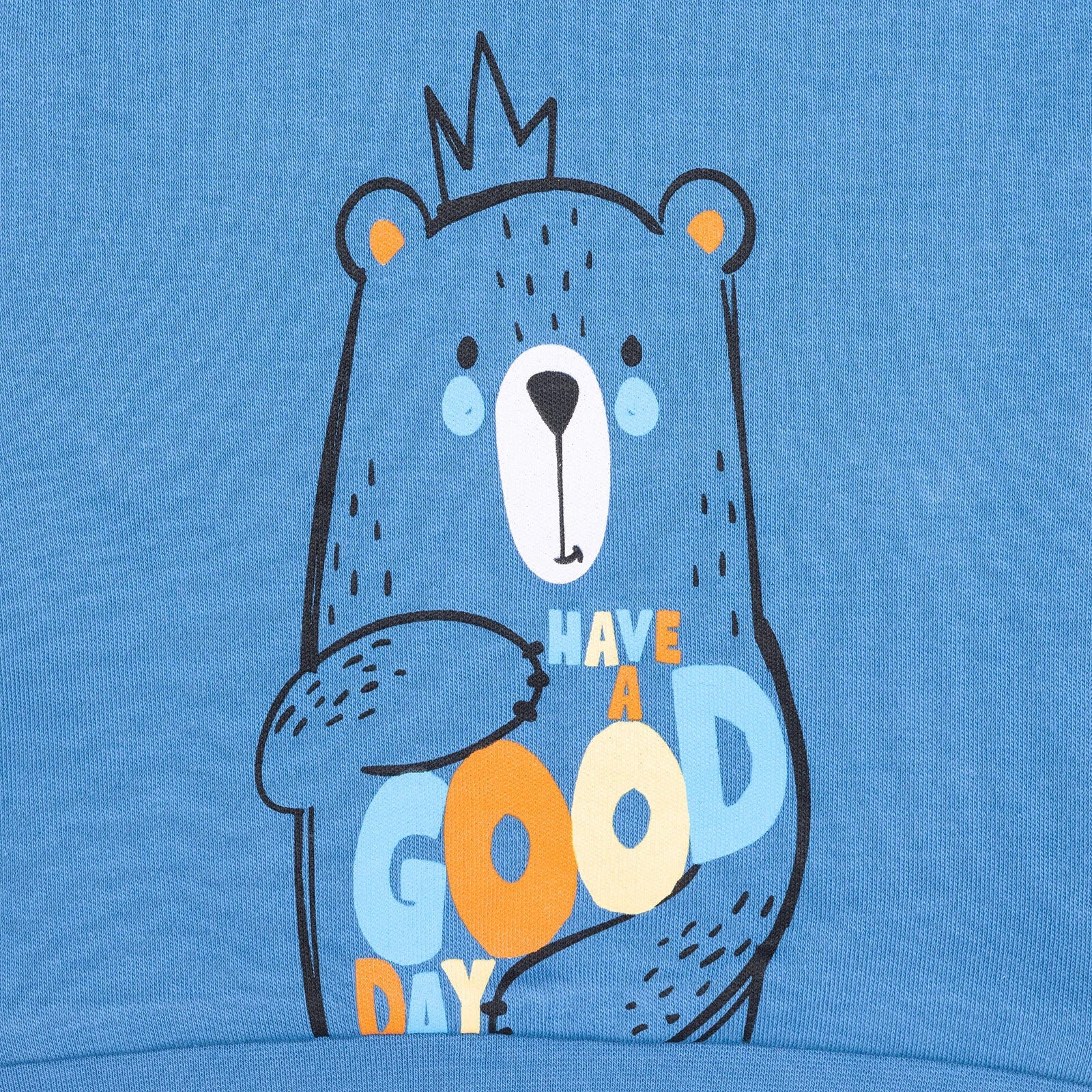 HelloBaby Basic Boy Bear Printed Jogging - Sax Blue - ebebek - Black Friday