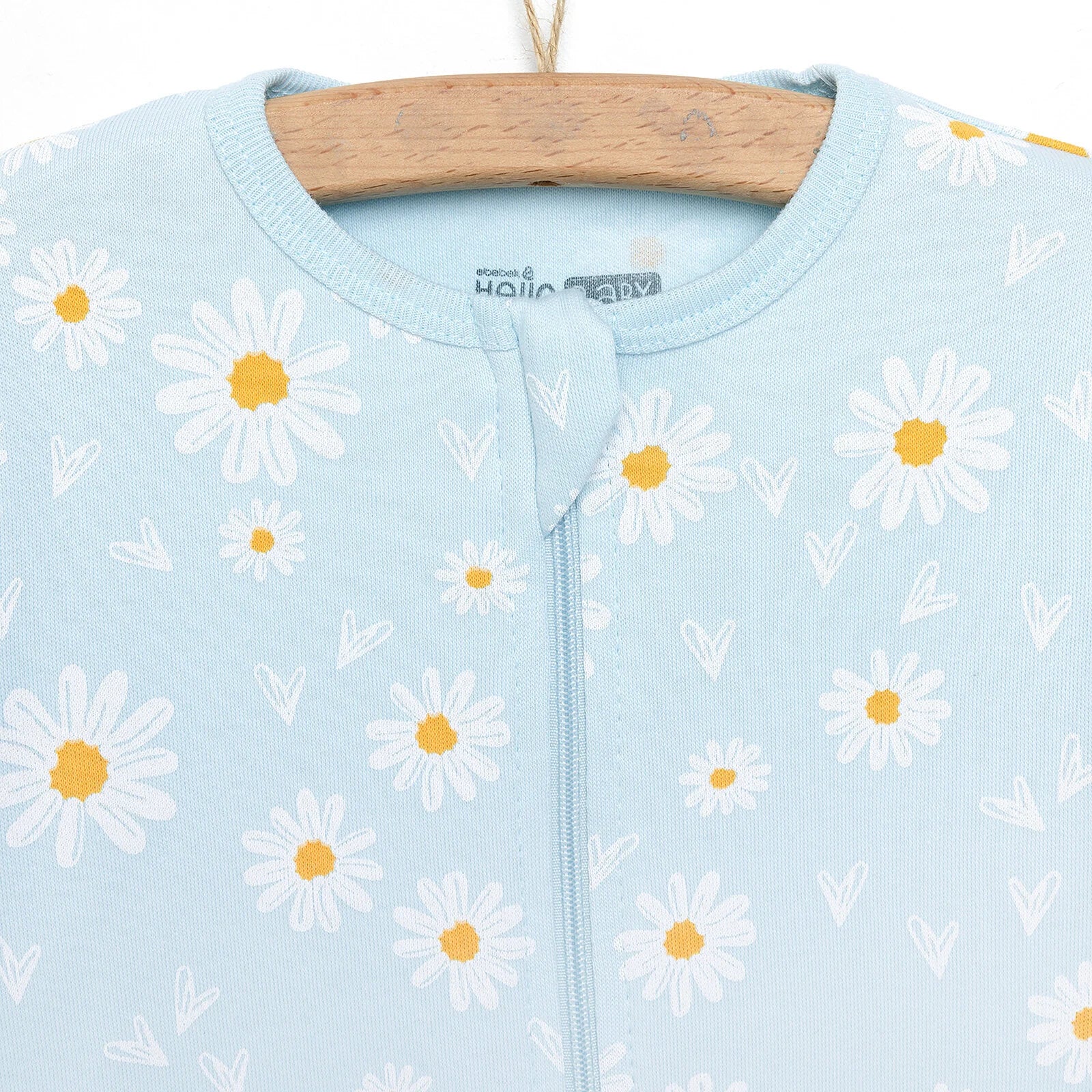 HelloBaby Newborn Footed Jumpsuit - Light Blue - ebebek - Black Friday