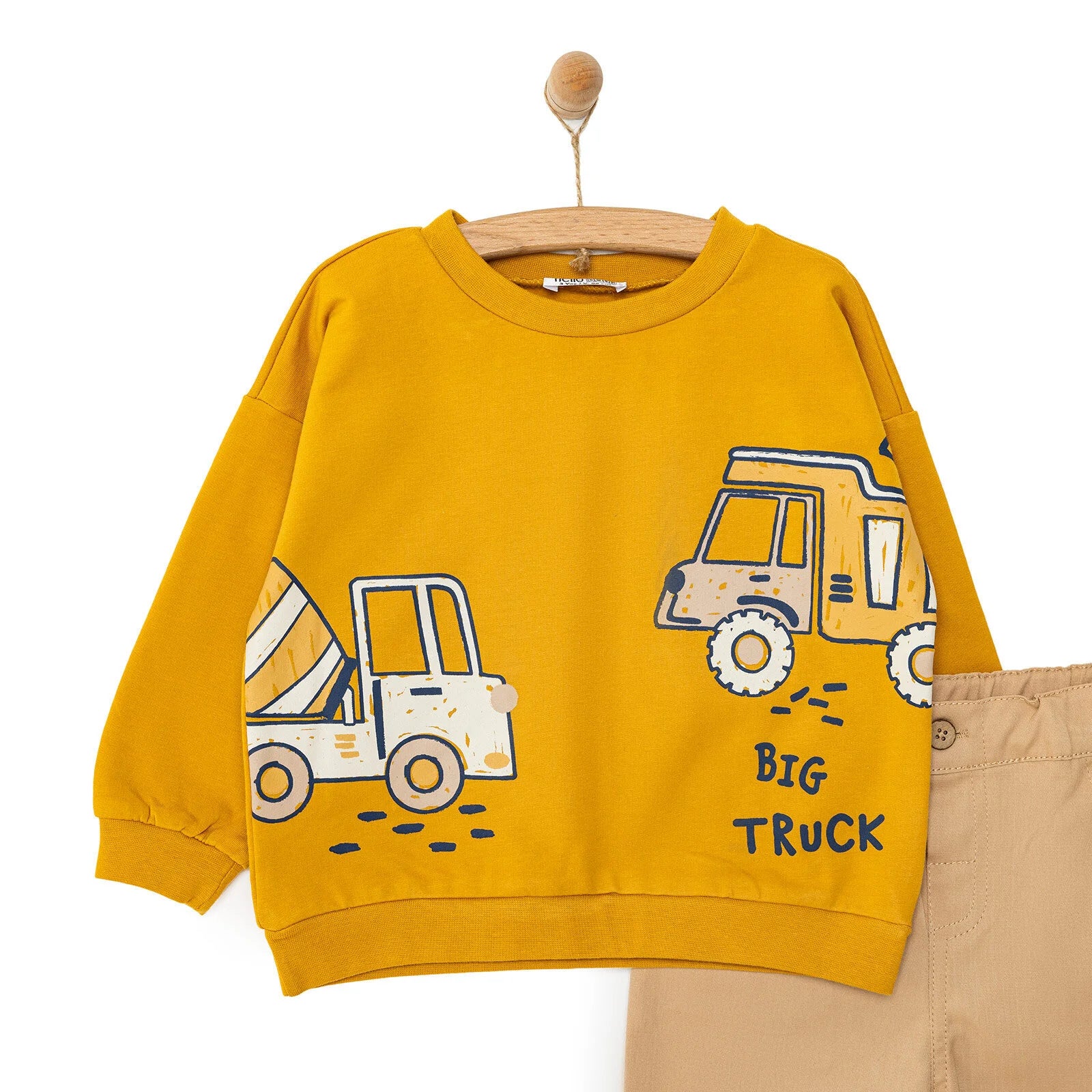 HelloBaby Baby Boy Sweatshirt - Mustard - ebebek - Black Friday