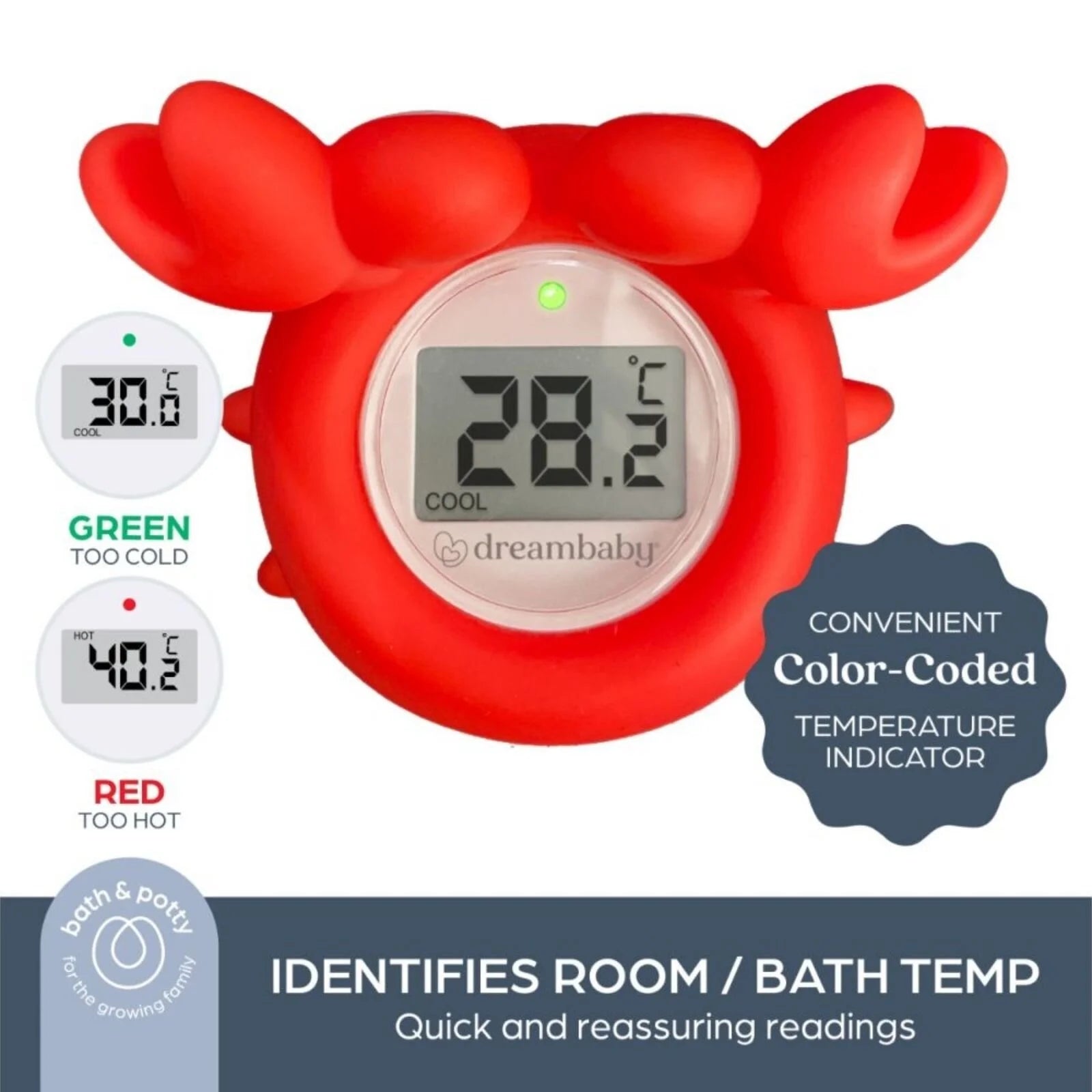 Dreambaby 2 - in - 1 Room & Bath Crab Thermometer - ebebek - Black Friday