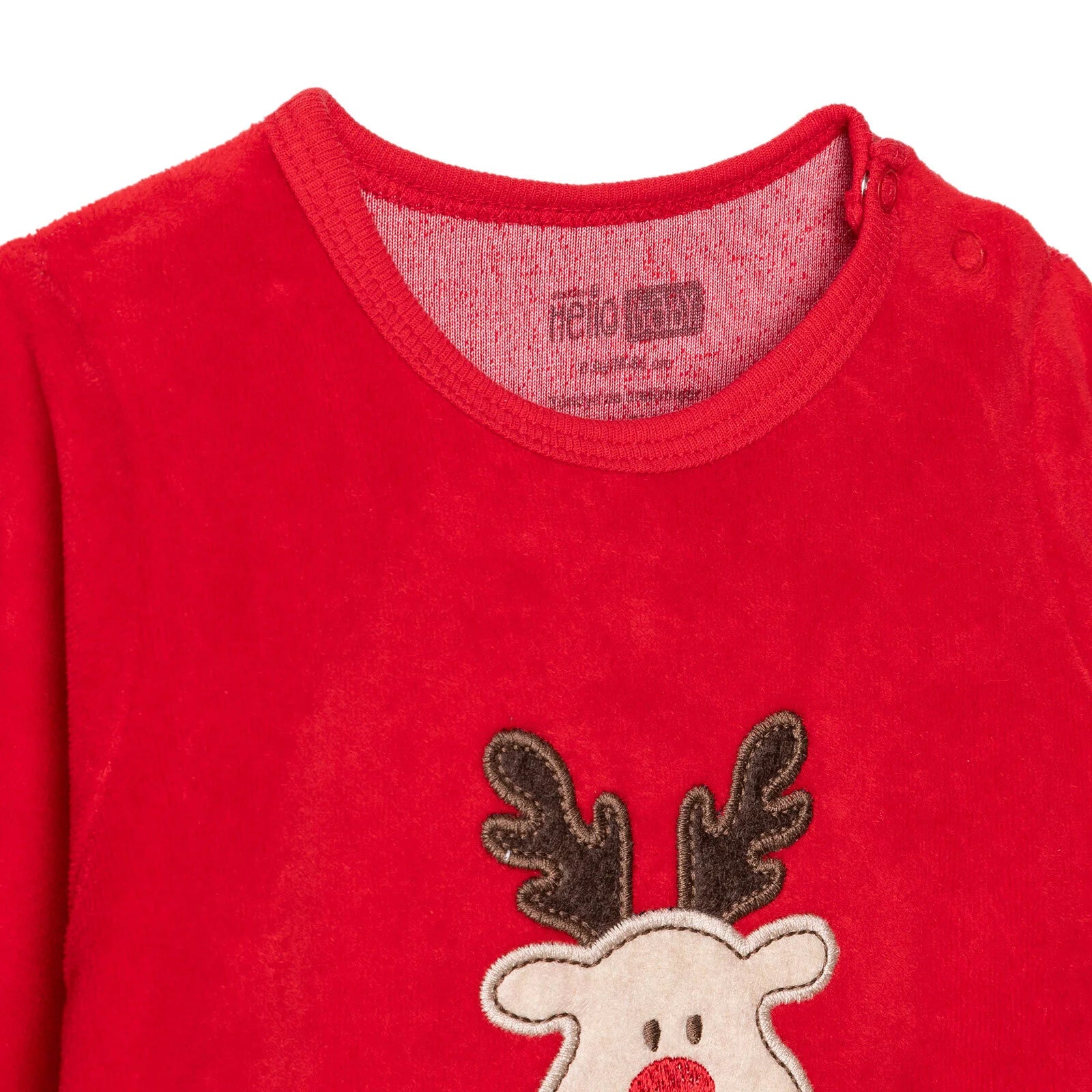 HelloBaby My First Christmas Newborn Unisex Velvet Footed Jumpsuit - Green - ebebek - Black Friday