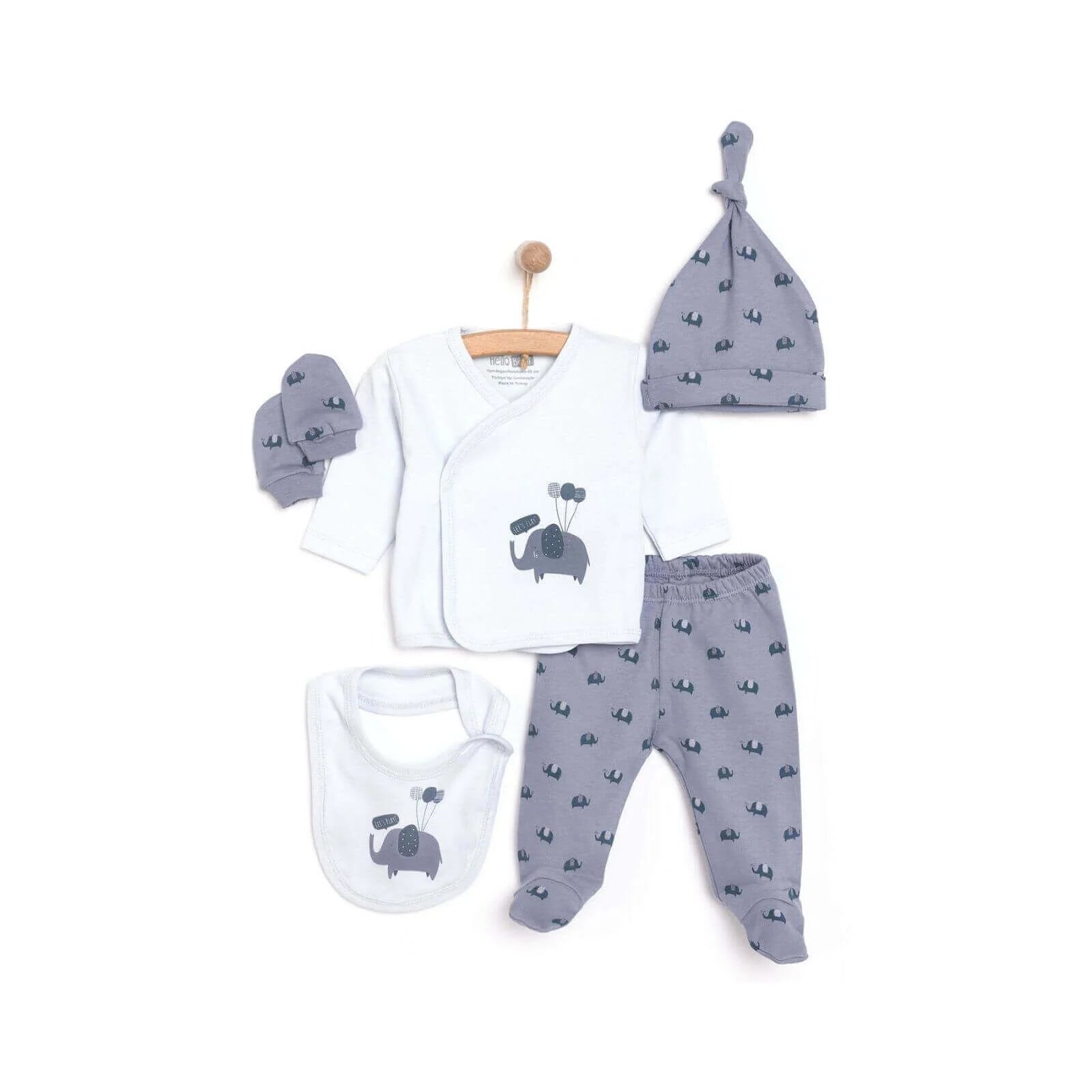 HelloBaby Boy 5 Piece Newborn Gift Set - Blue - ebebek - Black Friday