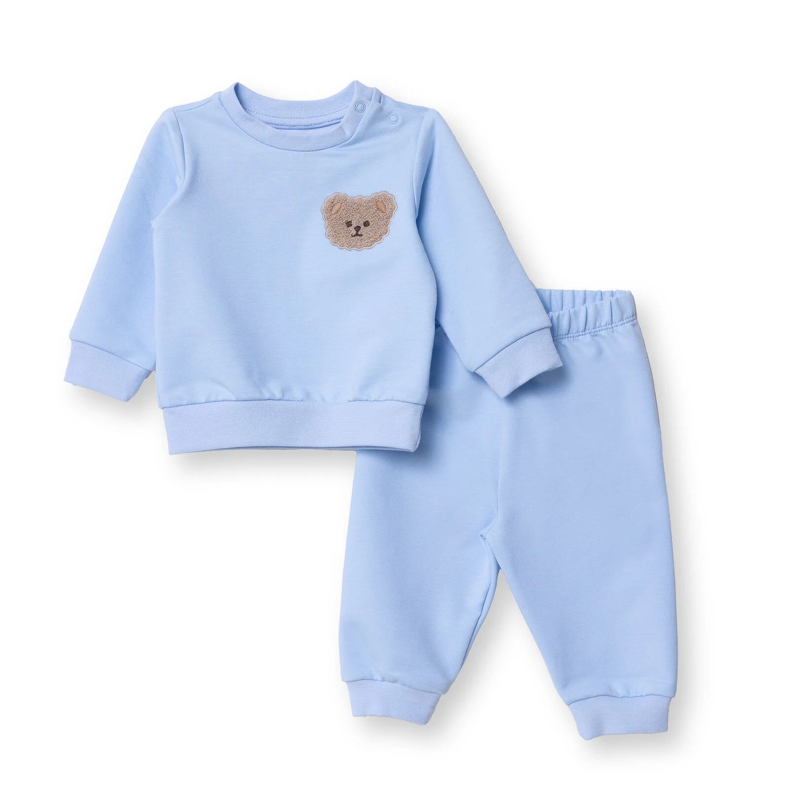 HelloBaby Newborn Sweatshirt - Footless Bottom - Light Blue - ebebek - Black Friday