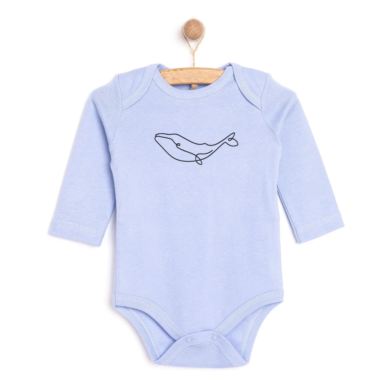 HelloBaby Boy Long Sleeve Bodysuit - Blue - ebebek - Black Friday