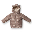 HelloBaby Floral Printed Girl Coat - Brown - ebebek - Black Friday