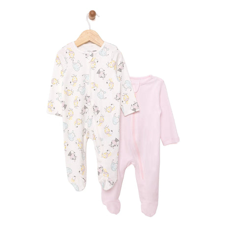HelloBaby Newborn Girl Footed Jumpsuit - Ecru - ebebek - Black Friday