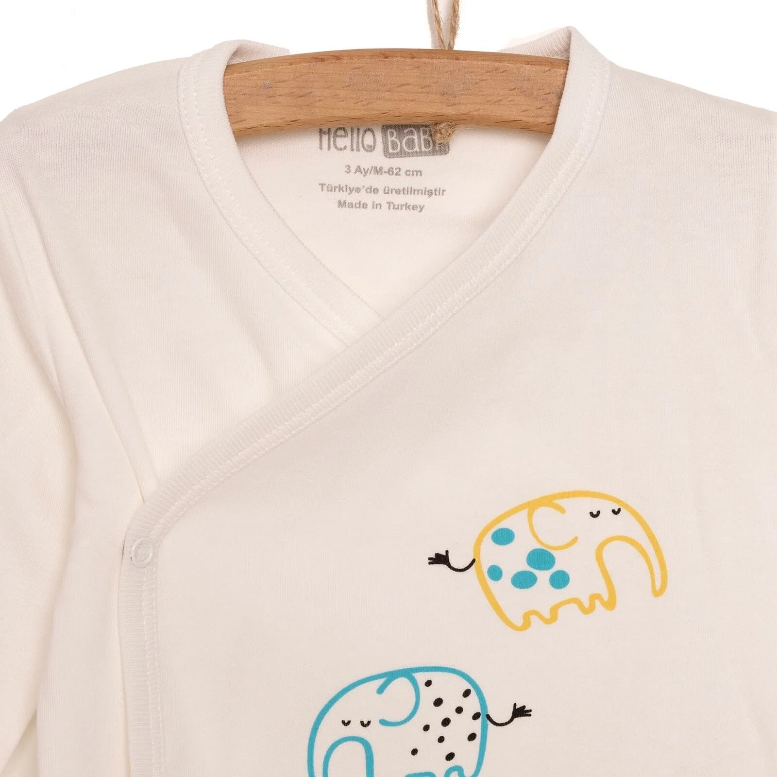 HelloBaby Unisex Top - Hat - Footed Bottom - Ecru - ebebek - Black Friday