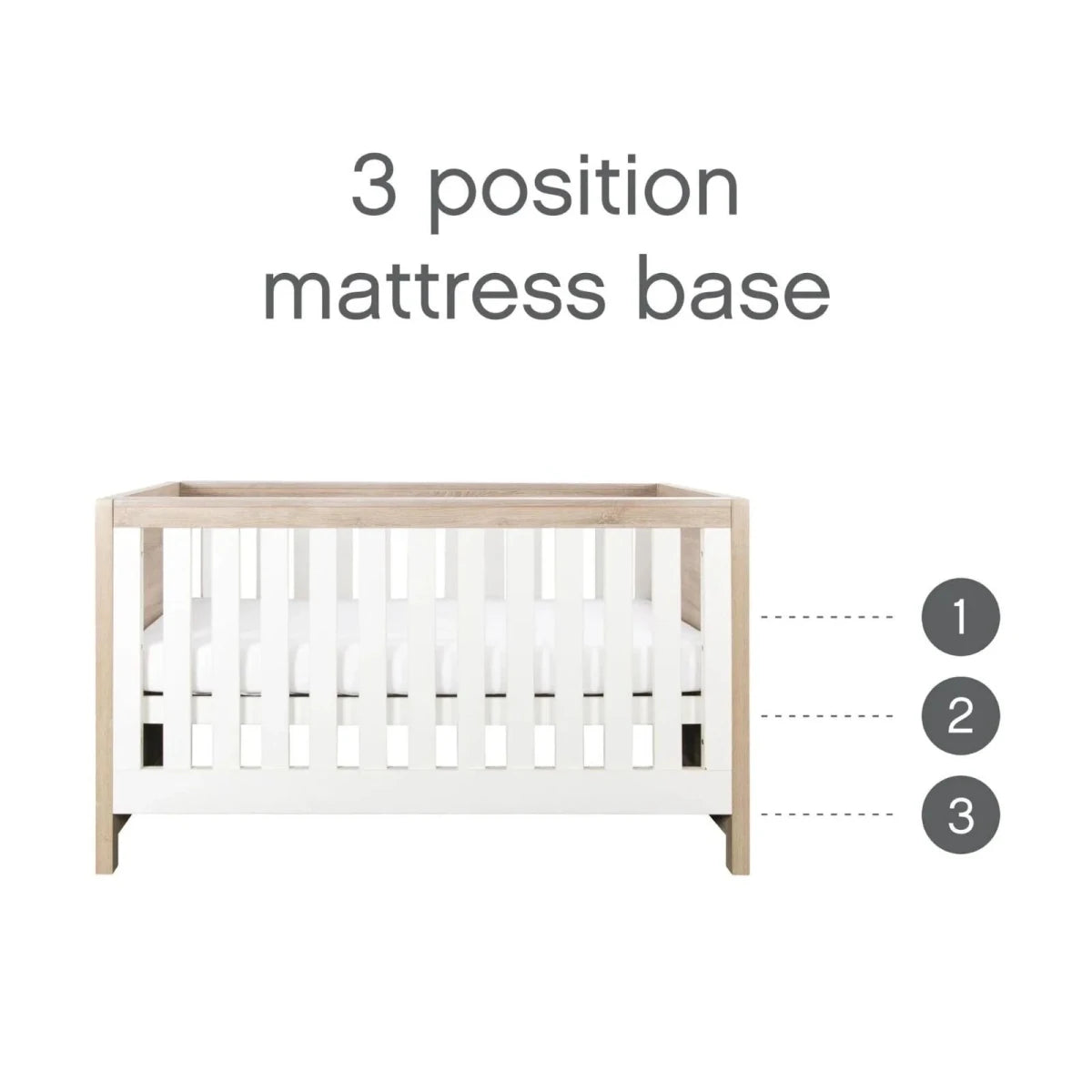 Tutti Bambini Modena 3 pcs Room Set - White/Oak White/Oak - ebebek