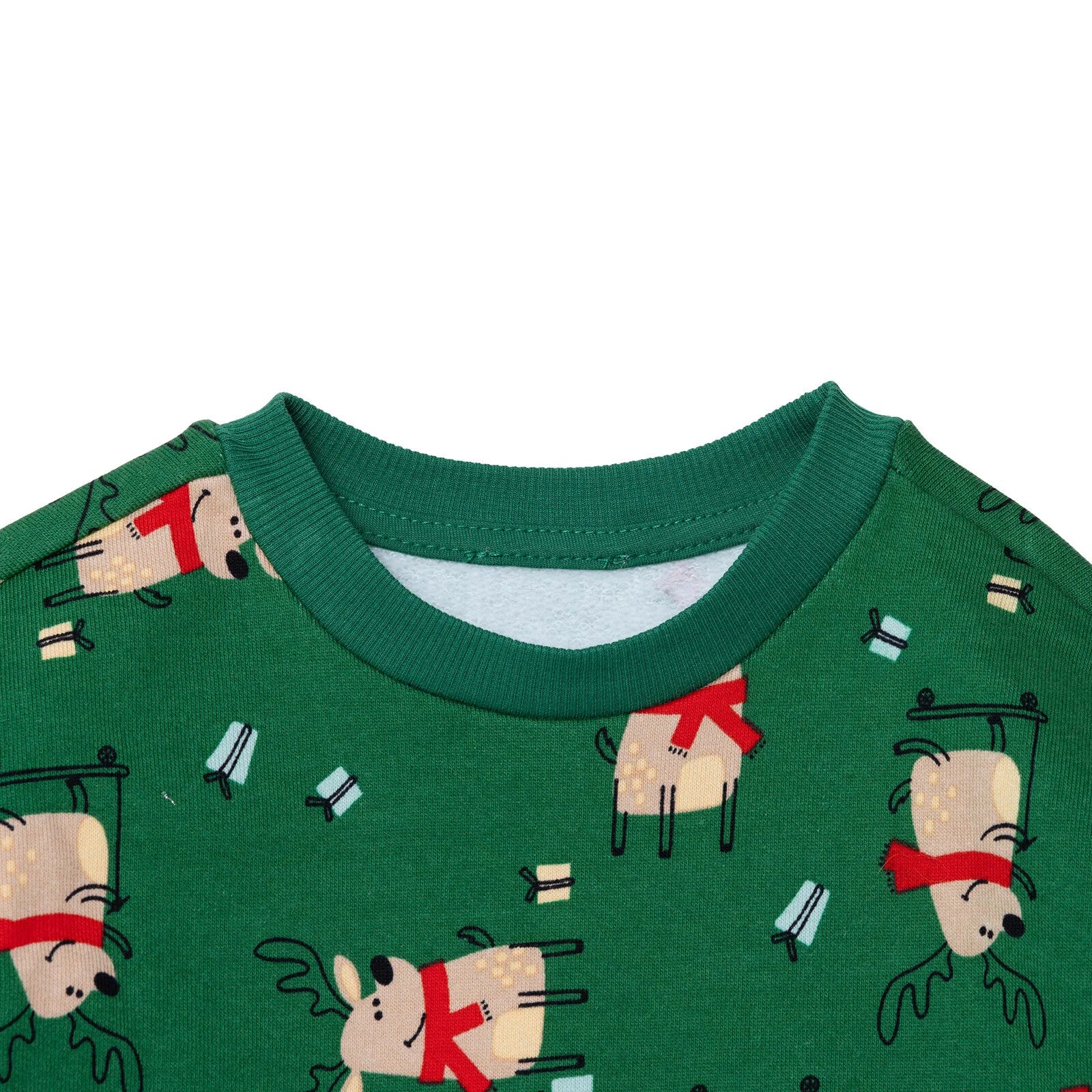 HelloBaby Christmas Baby Boy Snow Party Ejogging Set - Green Printed - ebebek - Black Friday