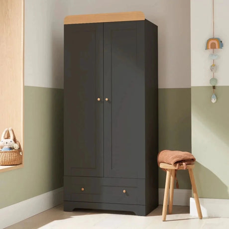 Tutti Bambini Rio Wardrobe - Slate/Honey Oak Slate/Honey Oak - ebebek