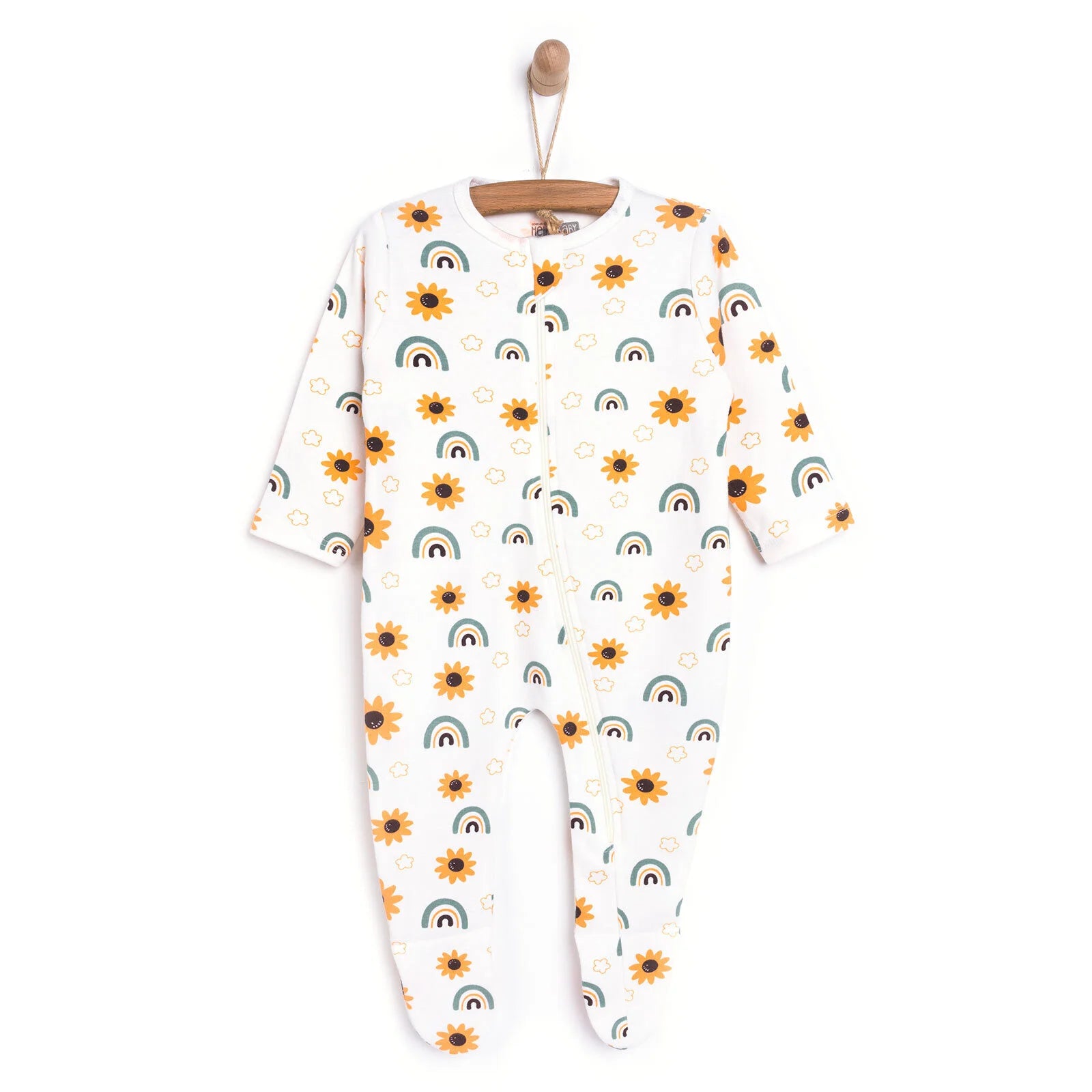 HelloBaby Newborn Footed Jumpsuit - Ecru - ebebek - Black Friday