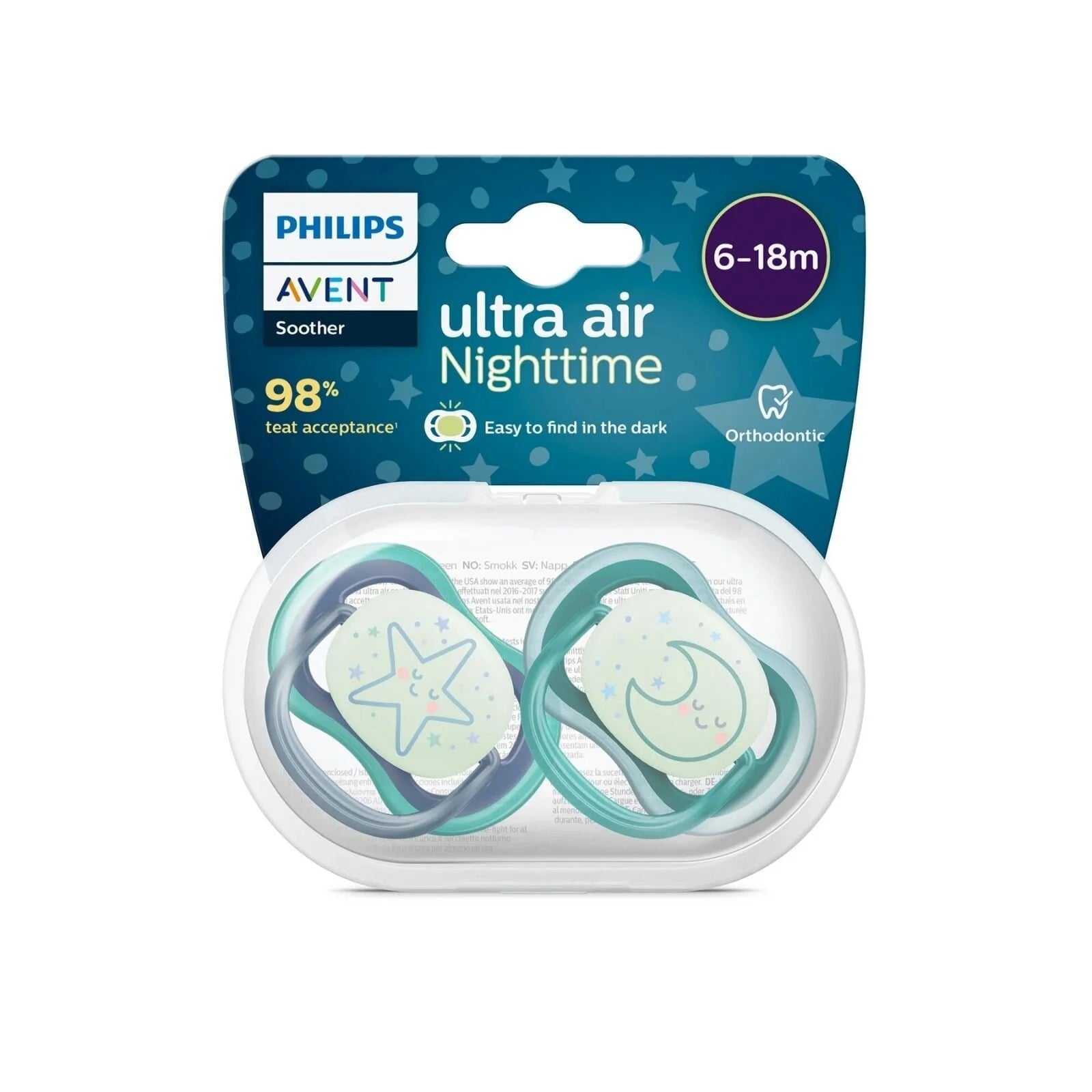 Philips Avent Ultra Air Night Soother 6 - 18 months Pack of 2 - ebebek - Black Friday