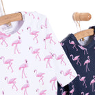 HelloBaby Girl Flamingo Printed 2 - Pack Long Sleeve Body - Navy Blue - ebebek - Black Friday