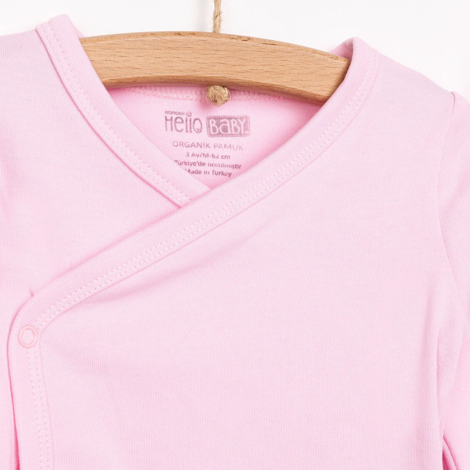 HelloBaby Newborn Organic Wrapover Top - Hat - Pink - ebebek - Black Friday