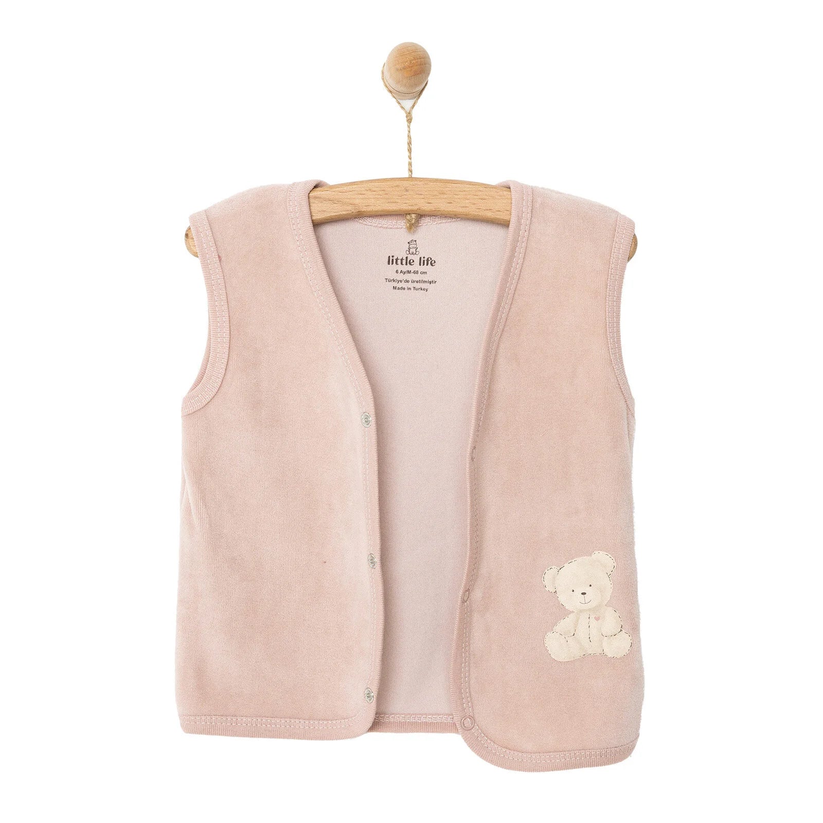 Little Life Newborn Girl Velvet Vest - Light Pink - ebebek - Black Friday