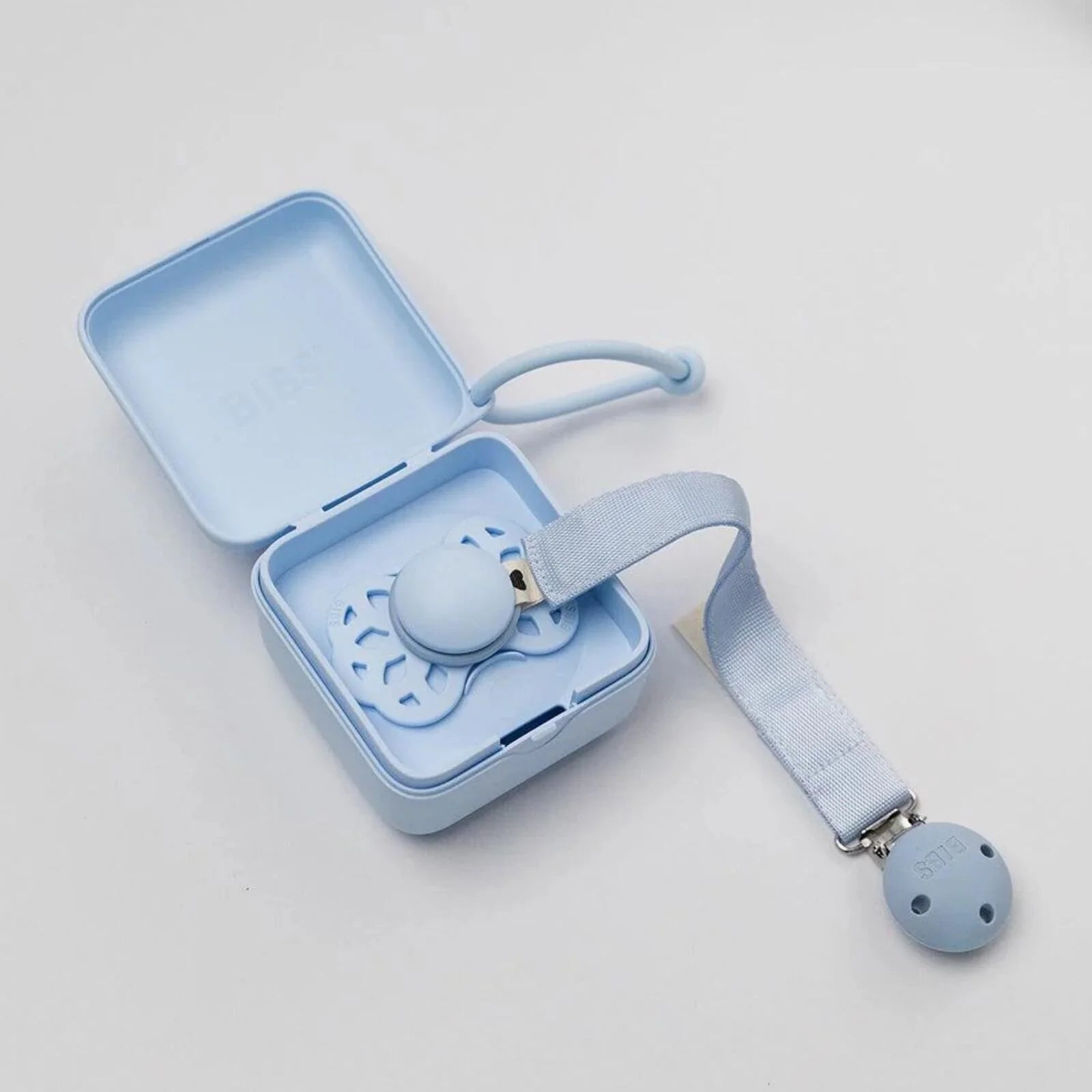 BIBS Soother Clip Ribbon - Dusty Blue - ebebek - Black Friday