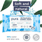 Pura Baby Wipes Flushable 3x60 pcs - ebebek - Black Friday