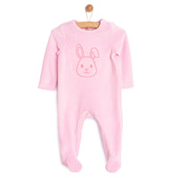 HelloBaby Newborn Baby Girl Velvet Footed Jumpsuit - Pink - ebebek - Black Friday