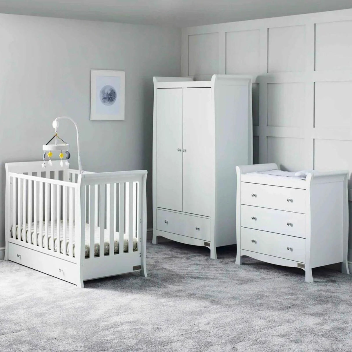 Ickle Bubba Snowdon 4 - in - 1 Mini Furniture Set Fibre Mattress 3 pcs - White - ebebek - Black Friday