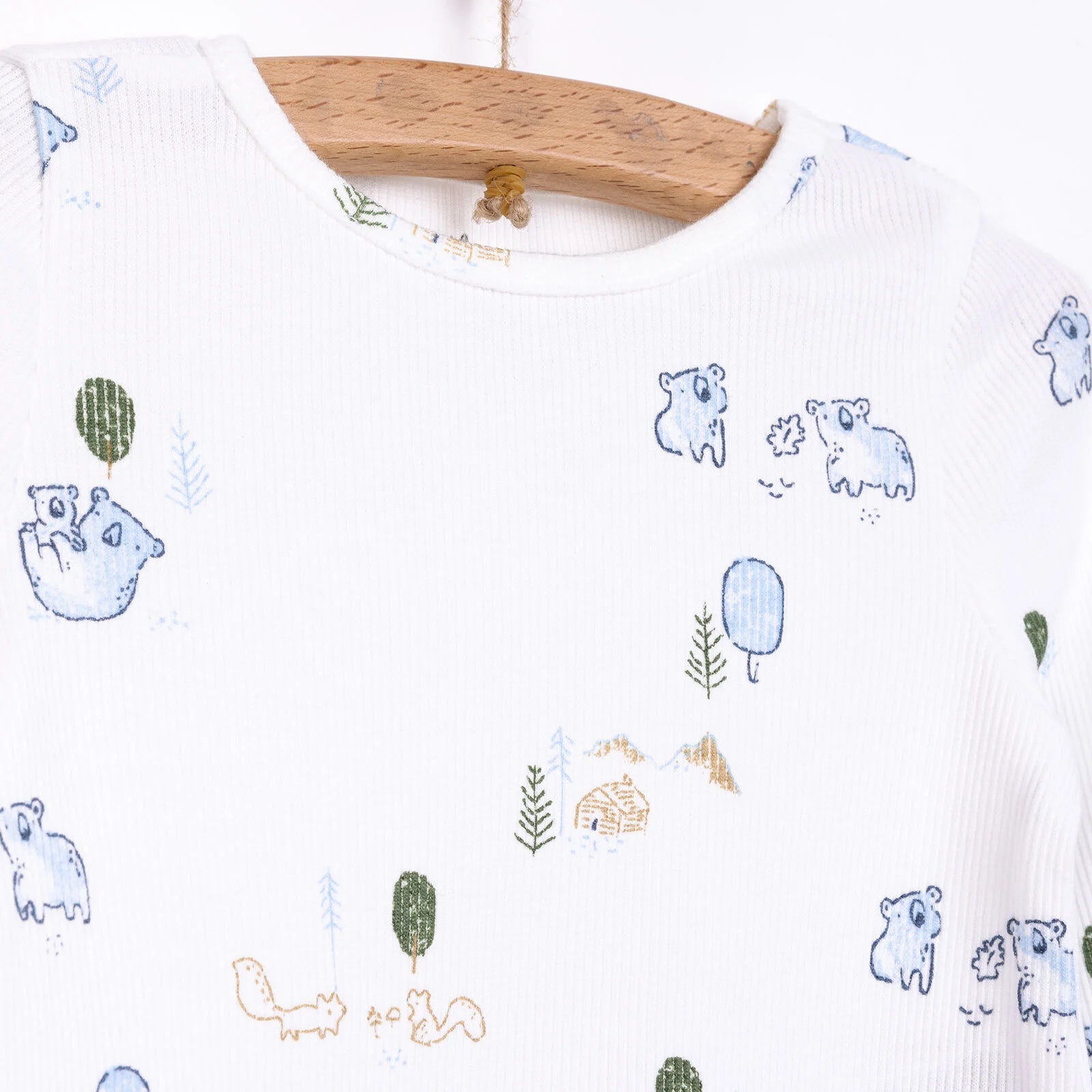 HelloBaby Boy Long Sleeve Pyjamas Set - Ecru - ebebek - Black Friday