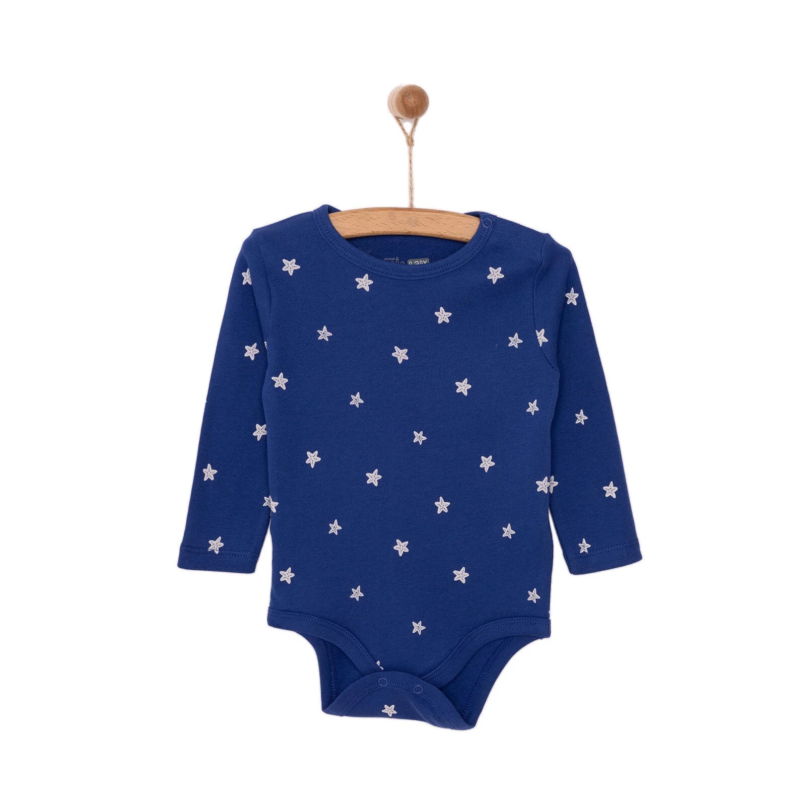 HelloBaby Boy Long Sleeve Bodysuit - Navy Blue - ebebek - Black Friday
