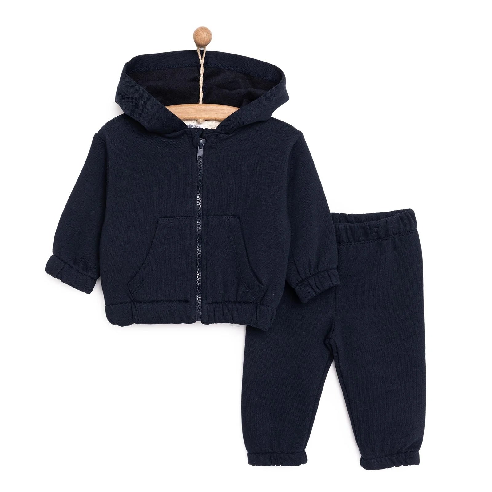 HelloBaby Basic Boy Raised Jogging Set - Navy Blue - ebebek - Black Friday