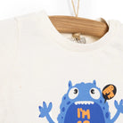 HelloBaby Basic Cute Monster Printed Tshirt - Ecru - ebebek - Black Friday