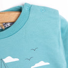 HelloBaby Basic Low Raised Pole Themed Sweatshirt - Turquois - ebebek - Black Friday