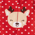 HelloBaby My First Christmas Newborn Girl Polar Footed Jumpsuit - Red Printed - ebebek - Black Friday