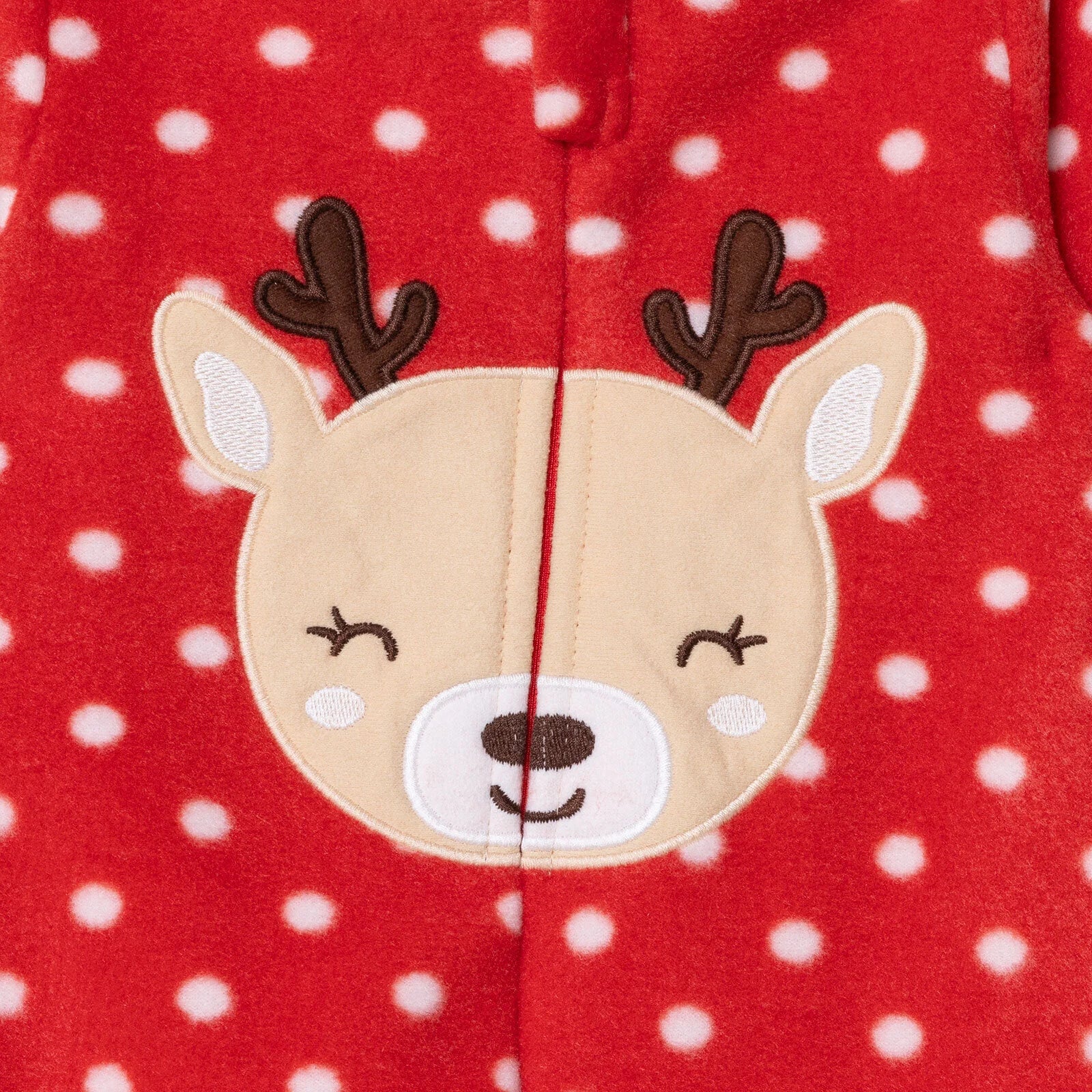 HelloBaby My First Christmas Newborn Girl Polar Footed Jumpsuit - Red Printed - ebebek - Black Friday