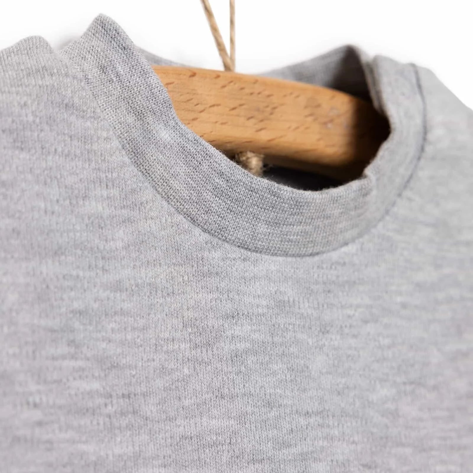 HelloBaby Basic Unisex Long Sleeve T-shirt - White - Grey Melange - ebebek - Black Friday