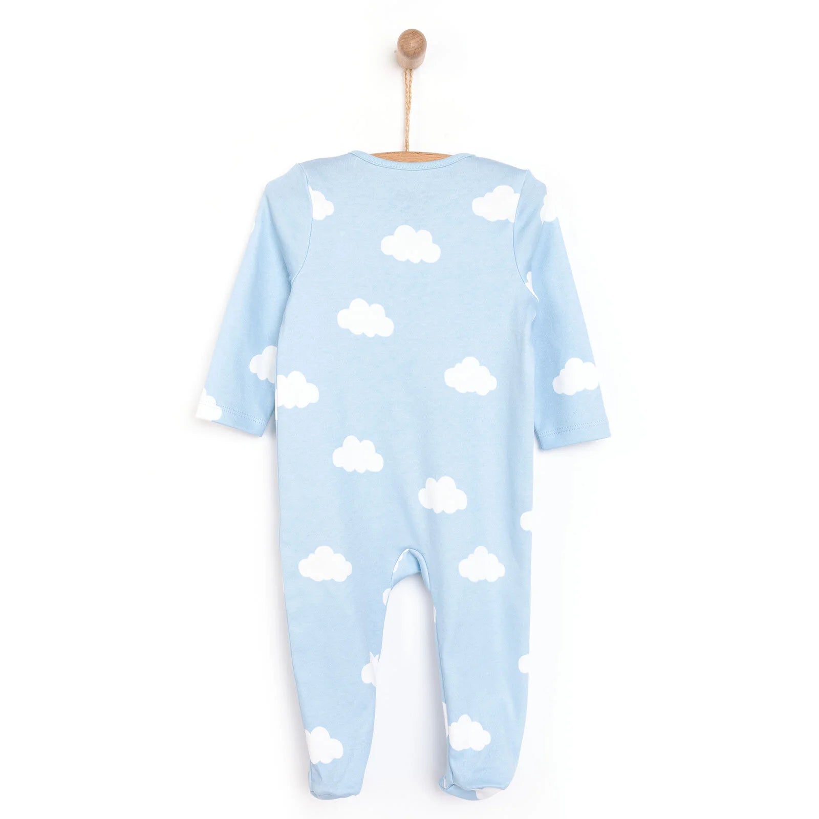 HelloBaby Newborn Baby Boy Footed Jumpsuit - Light Blue - ebebek - Black Friday