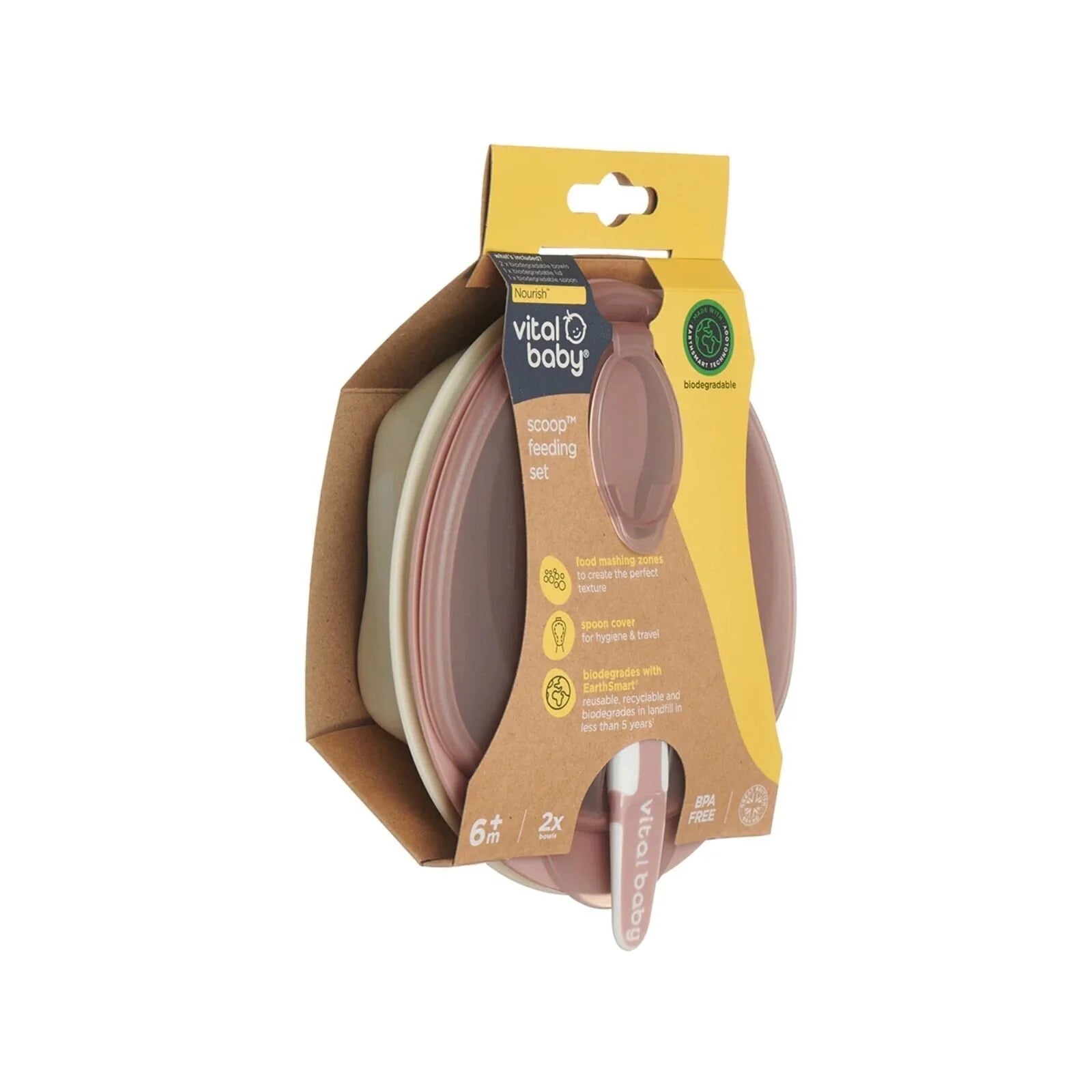 Vital Baby Nourish Scoop Feeding Set 2 pcs - Natural Berry - ebebek - Black Friday